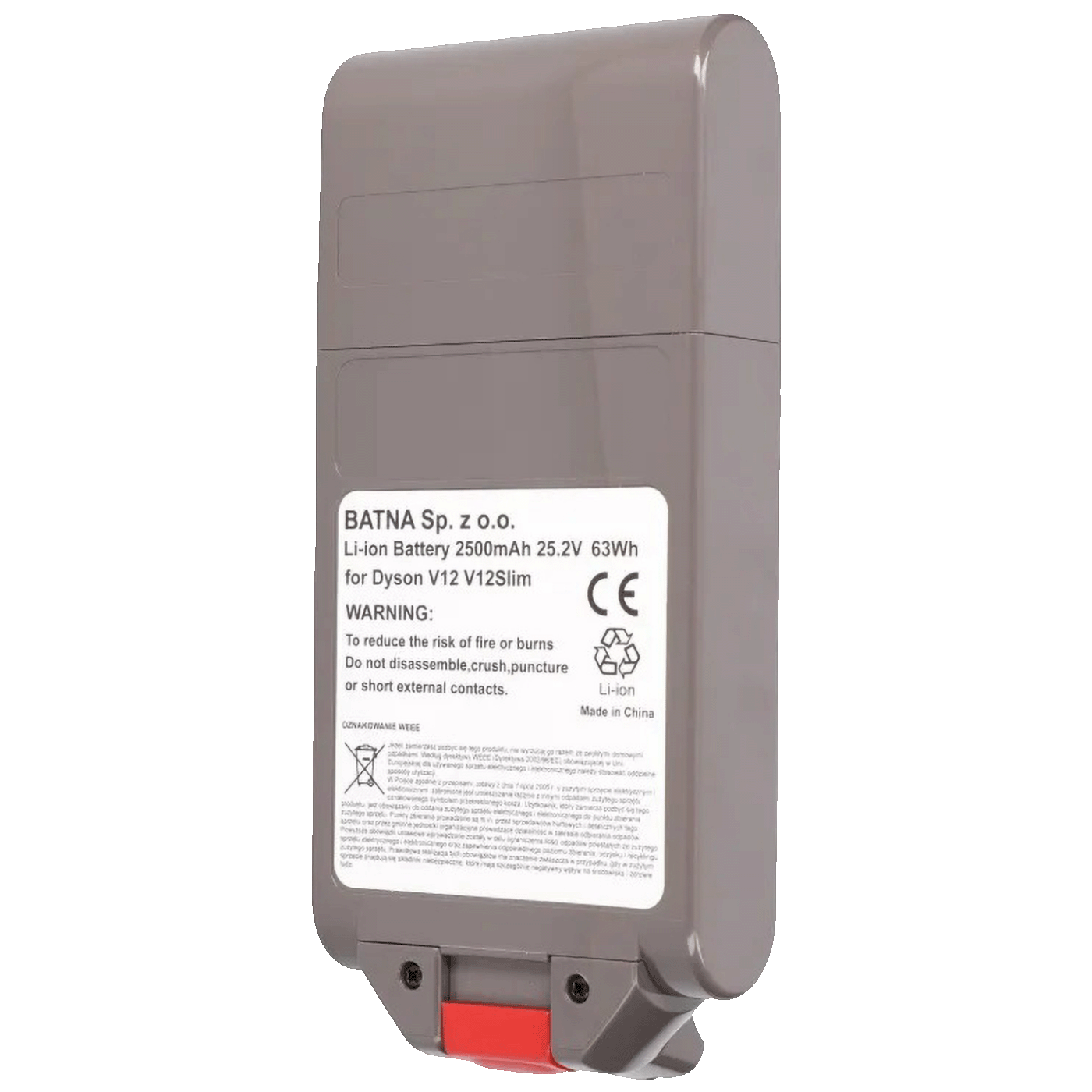 Extralink Baterija za Dyson V12 usisavač, 25.2V 2500mAh - DYSON Battery, V12 25.2V 2500mAh