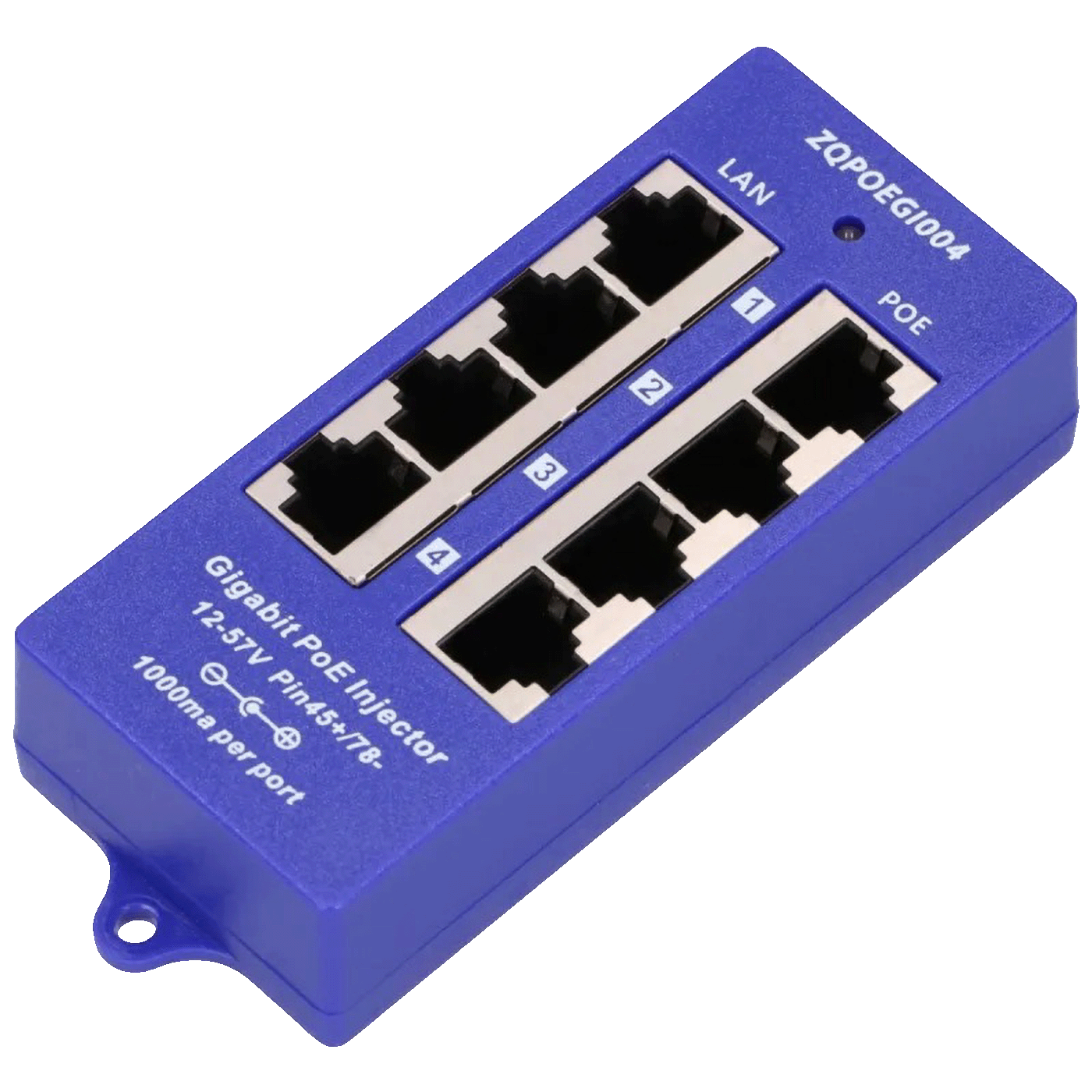 Extralink PoE iInjector sa 4 1000Mb/s RJ45 porta, pasivni - 4 Port Gigabit PoE Injector
